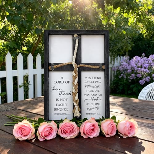 A Cord of Three Strands Wedding Ceremony Sign, 22x16 Inch