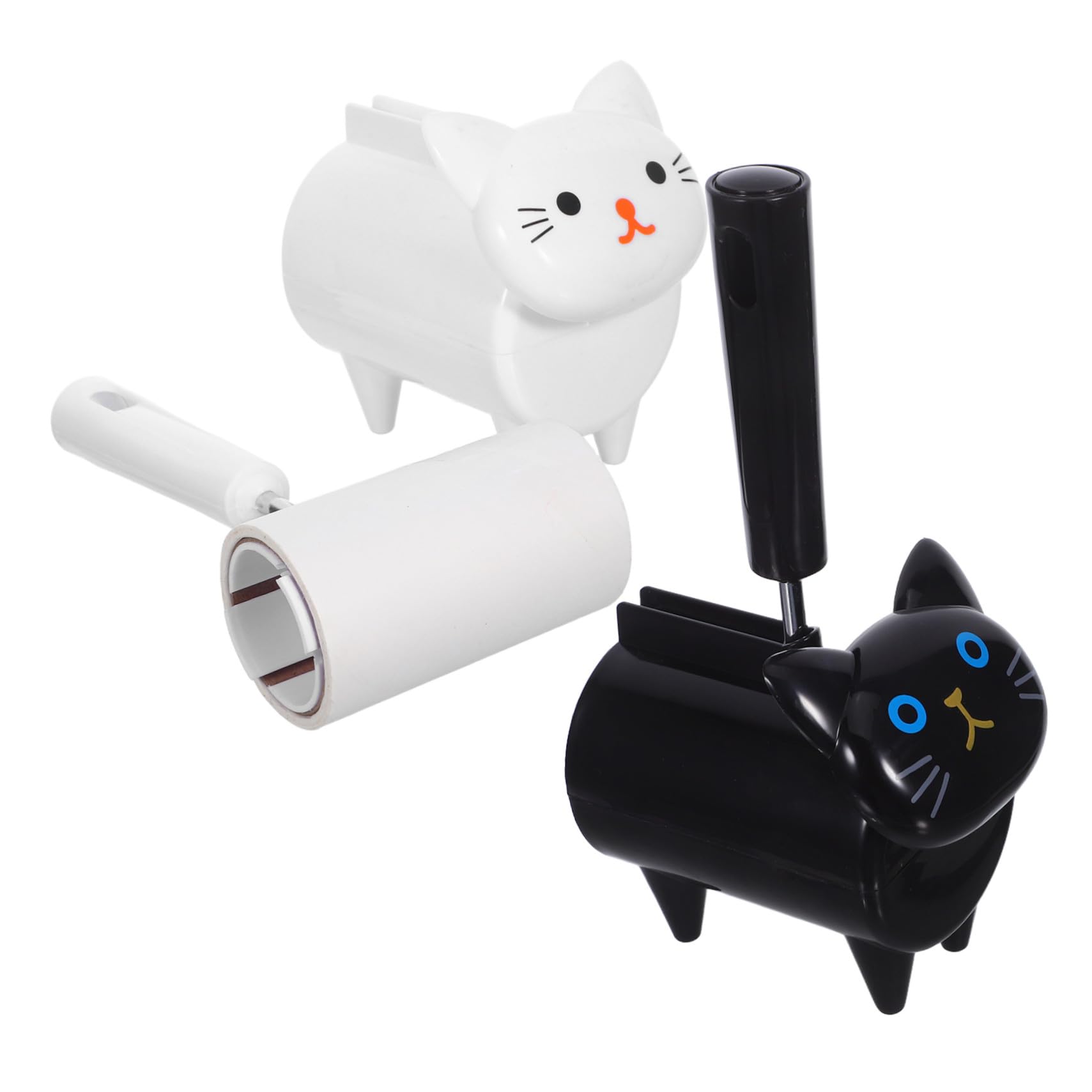 2 Piezas Rodillo Adhesivo para Pelo de Mascotas Unidades Diseño Portátil y Compacto con Desprendibles Fáciles Estilo Cartoon Divertido para Ropa y Muebles Removedor para Perros y