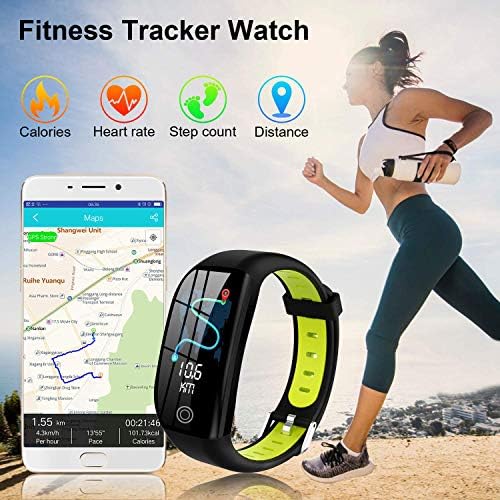 Tipmant Fitness Trackers, IP68 Waterproof Activity Tracker with 1.14 inch HD Screen Heart Rate Monitor Pedometer Step Counter Watch Sleep Monitor, Slim Smart Bracelet for Women Men Kids