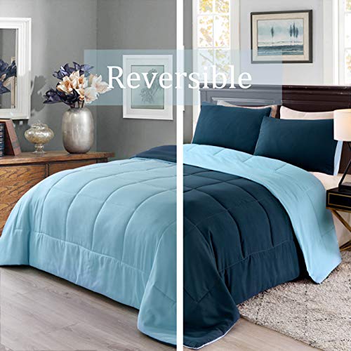 Exclusivo Mezcla Lightweight Reversible 2-Piece Comforter Set for All Seasons, Down Alternative Comforter