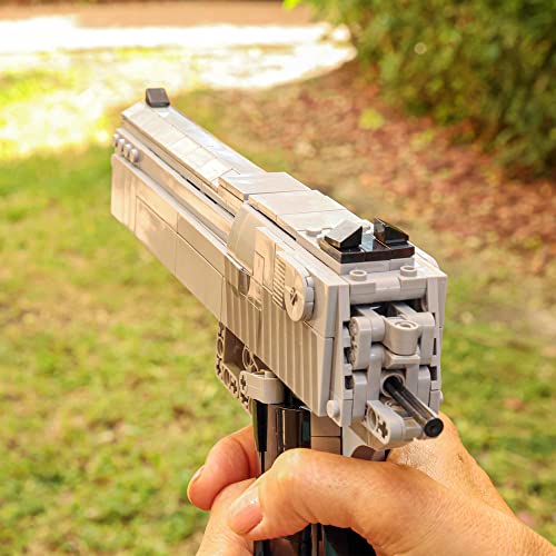 Caliber Gourmet Automatic Handgun Mechanical Model Kit Building Blocks Blaster Kit, Gun, 12+ Yrs & Adults, 528 Pcs 3D, Simulation Weapon Toy, Like Lego, Diy, Gun Lovers #TOP5