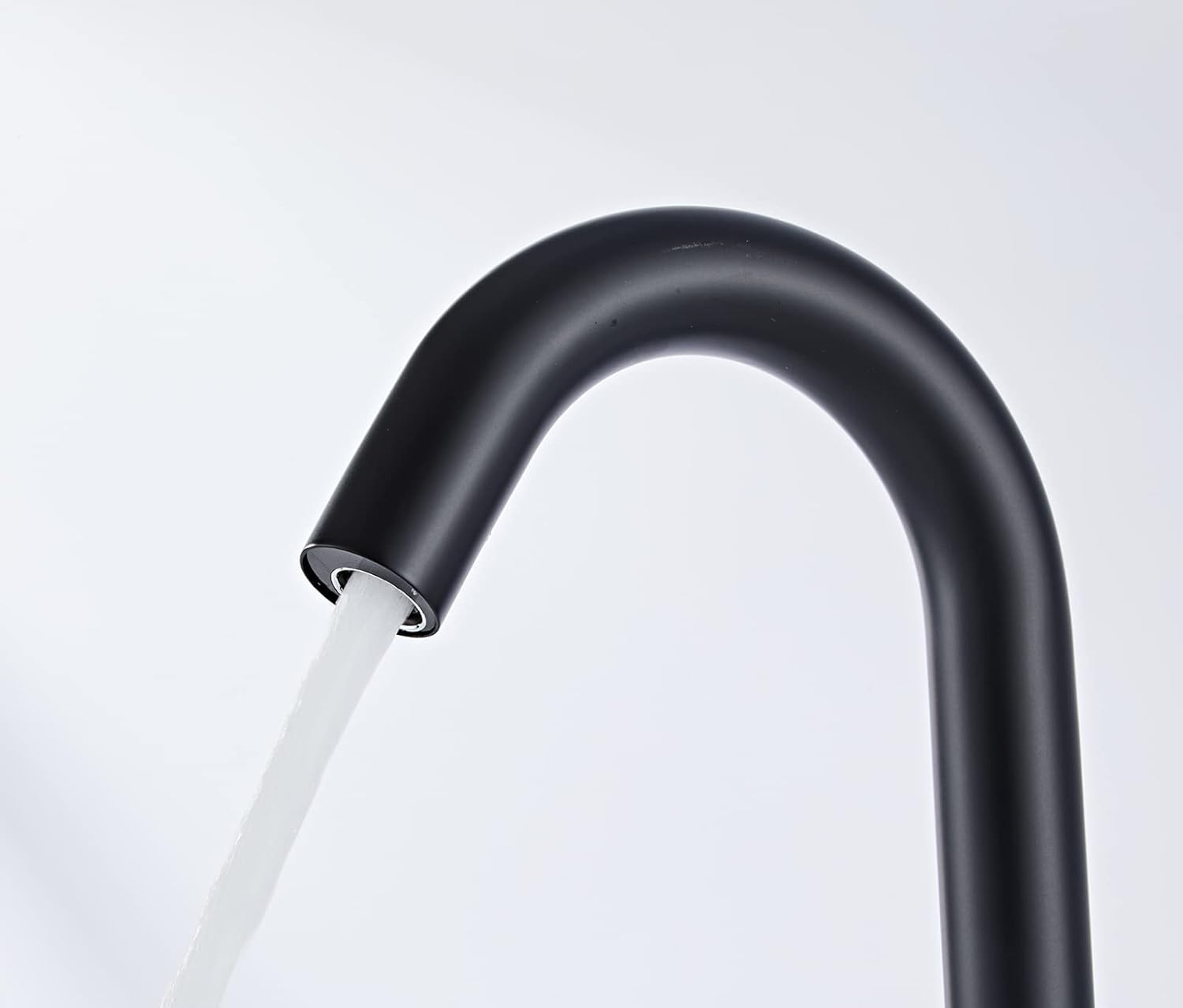 Grifo con Sensor Automático, Grifo de Cobre Negro G1/2 con Batería Fría Individual para Lavabo de Cocina y Baño