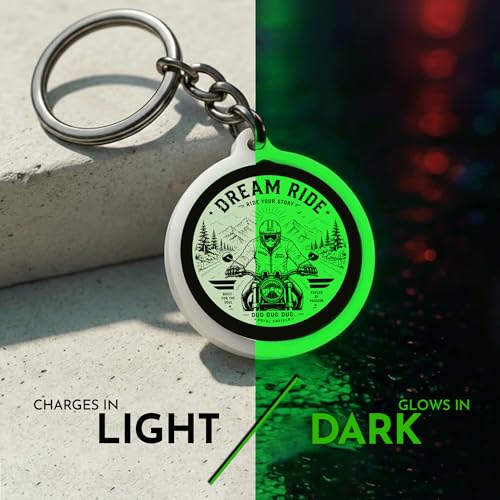 Image of Mi Glow Store Glow in Dark Keychain for Bike Men | Gift for Man | Bike Accessories | Charges in Light Glows in Dark | Key chain for Bike