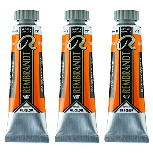 ターレンス 油絵具 レンブラント 3本組セット カドミウムオレンジ 15ml(5号)