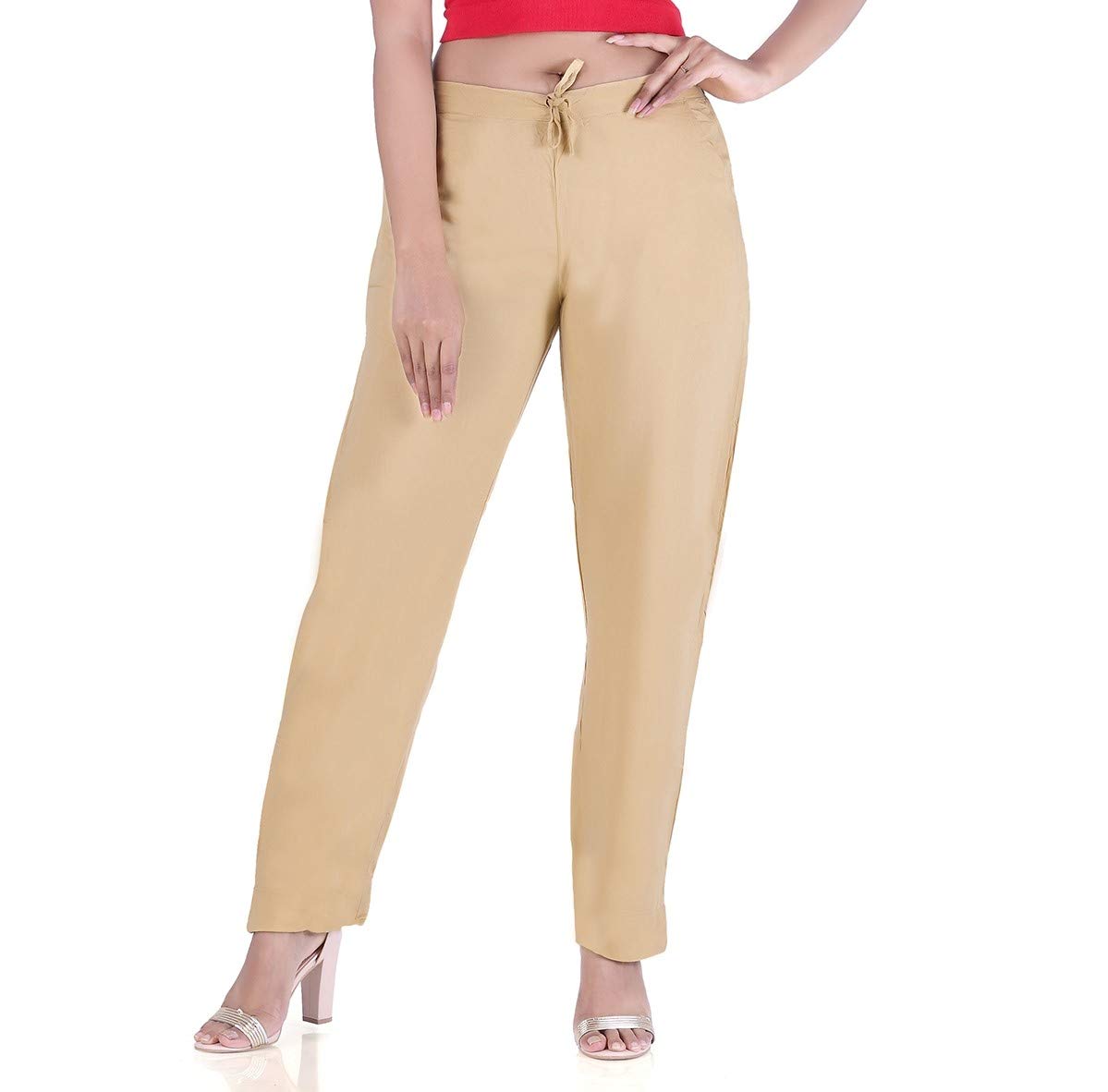 Black LadyWomen's Rayon Multi Color Solid Trouser Pant/Semi Casual Trouser for Women/Women's Trouser for Daily Office and Casual Wear/Multi Color/L-5XL