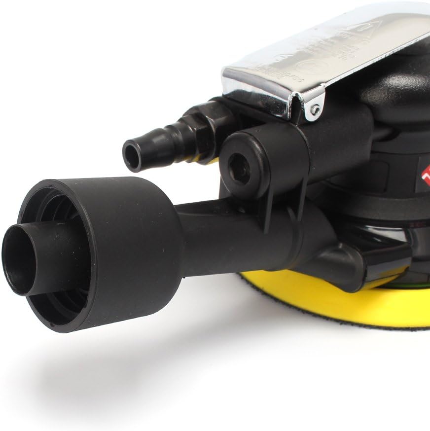 SI FANG 5'' Air Random Orbital Sander，Self-Generated Vacuum ，Dual Action Pneumatic Tool