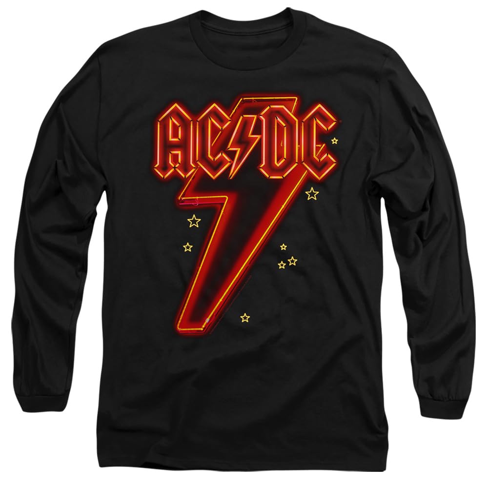 Acdc Men's Black Neon Bolt Long Sleeve T Shirt in Size M, Sports Direct