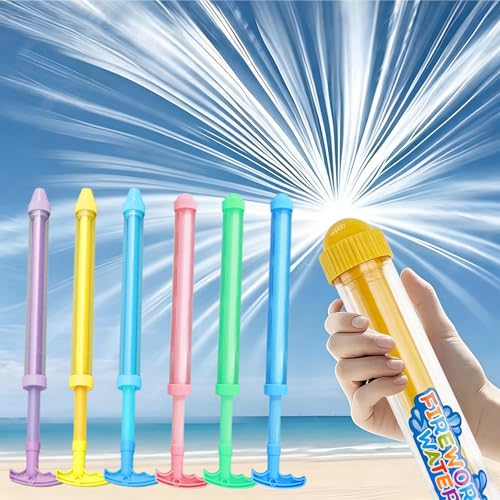 6 Stück Gerade&Feuerwerk Wasserpistole für Kinder Erwachsene, Super wasserspritzpistole große Reichweite 10M Soaker, Wasserspielzeug Wasserspritze Water Gun Outdoor Pool Beach Garten Spielzeug