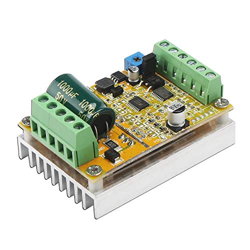 Brushless Motor Controller, DROK DC 6.5-50V Three-phrase Sensorless Motor Control Board BLDC Motor Driver Regulator 350W Motor PWM Duty Cycle Speed Controller Module with Heat Sink PLC Control Switch