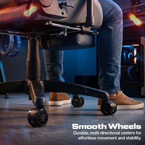Image of BAYBEE Drogo Racer Pro Ergonomic Gaming Chair with Footrest, Breathable Fabric, Adjustable Seat & 3D Arm Rest | Head & Massager Lumbar Support Pillow | Home & Office Chair with Full Recline (Blue)