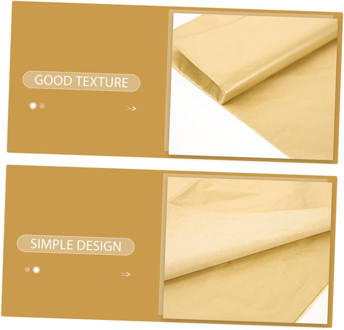 Anneome 50sheets Decorative Wrapping Tissue Paper for Liner Craft Paper Gold for Holidays Parties and Diy Flower Bouquets