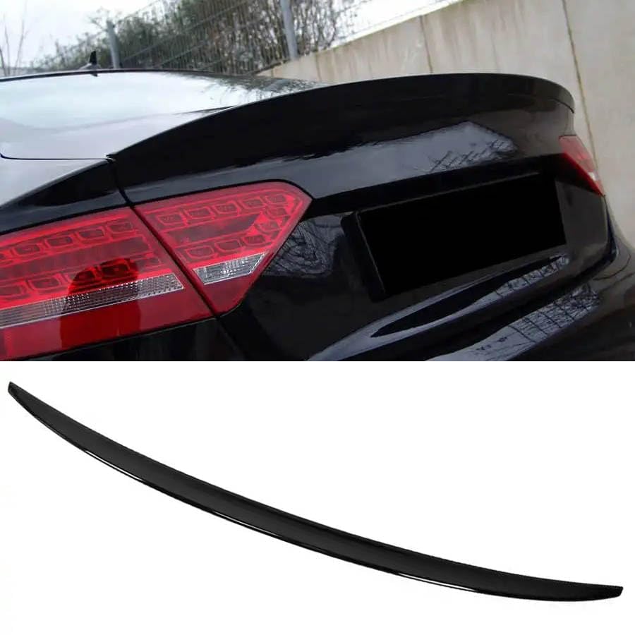 Rear Trunk Spoiler for Audi A5 S5 B8 B8.5 Coupé 2008-2016,Roof Boot Spoiler Rear Roof Lip Splitter Body Styling Exterior Accessories,Glossy Black