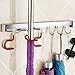 Sumnacon Adjustable Mop Broom Holder Organizer,3 Holder and 3 Hooks Wall Mounted Cleaning Tools Organizer,Space Saver Rags Dusters Rakes Utility Hooks Holder for Kitchen Garage Office