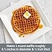 All-Clad Electrics Stainless Steel Waffle Maker 4 Section Nonstick, Upright Storage 800 Watt 7 Browning Levels, Round, Belgium Waffle