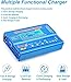 Lipo Battery Charger for LiPo/Li-ion/Life/LiHV Battery (1-6S), NiMH/NiCd (1-15S), Rc Hobby Battery Balance Charger LED W/AC Power Adapte (B6-Blue) …