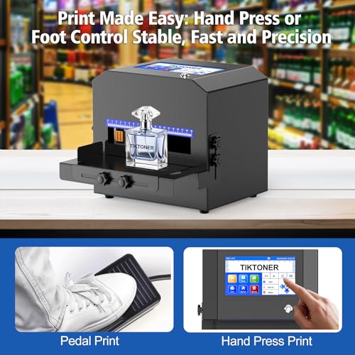 Image of Inkjet Coding Machine with 42ml Fast Dry Ink Cartridge, Date Printing Machine with 7 inch Touch Screen, Metal Inkjet Coder Print on Various Materials Batch Code Printer for Text Date Lot Number