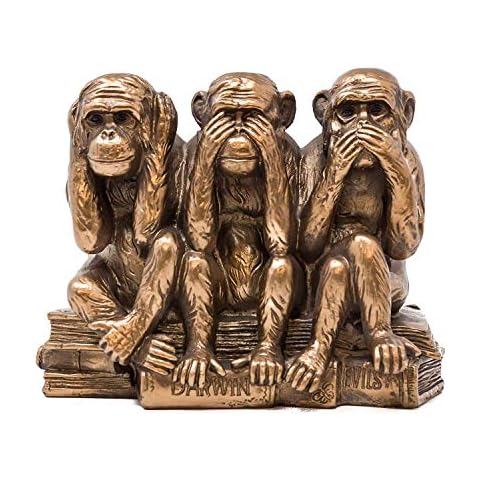 Leonardo Collection Wise Monkeys Ornament in Bronze Cover