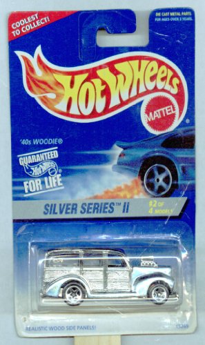 Hot Wheels 1996-421 '40s Woodie 2 Of 4 Silver Series II 1:64 Scale by Mattel, Inc.