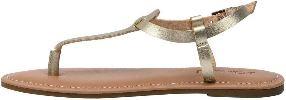 CUSHIONAIRE Women's Clea Flat Sandal with +Comfort 6 Gold