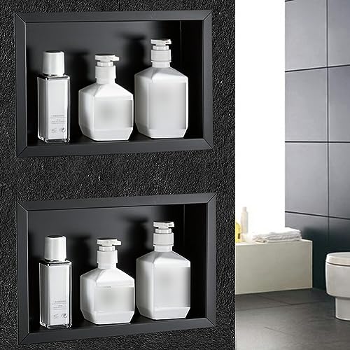 Duschablage aus Edelstahl, wasserdicht, zur Wandmontage; Einbau-Duschablage: Duschablage aus Edelstahl, ideal für Wohnzimmer, Schlafzimmer, Badezimmer, Nasszelle, wasserdichte Aufbewahrung f