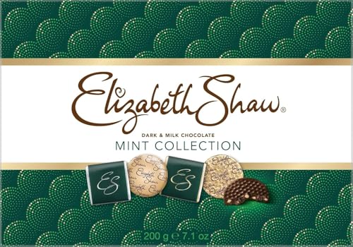 Image of Elizabeth Shaw Mint Collection Chocolate Box 200g – Assorted Mint Chocolates – Dark Chocolate, Mint & Crisp Confectionery – Premium Chocolate Gift Box for Sharing