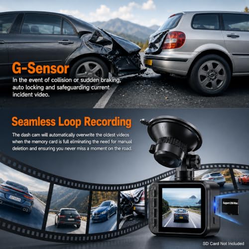 2.5K+1080P Dual Camera Dash Cam