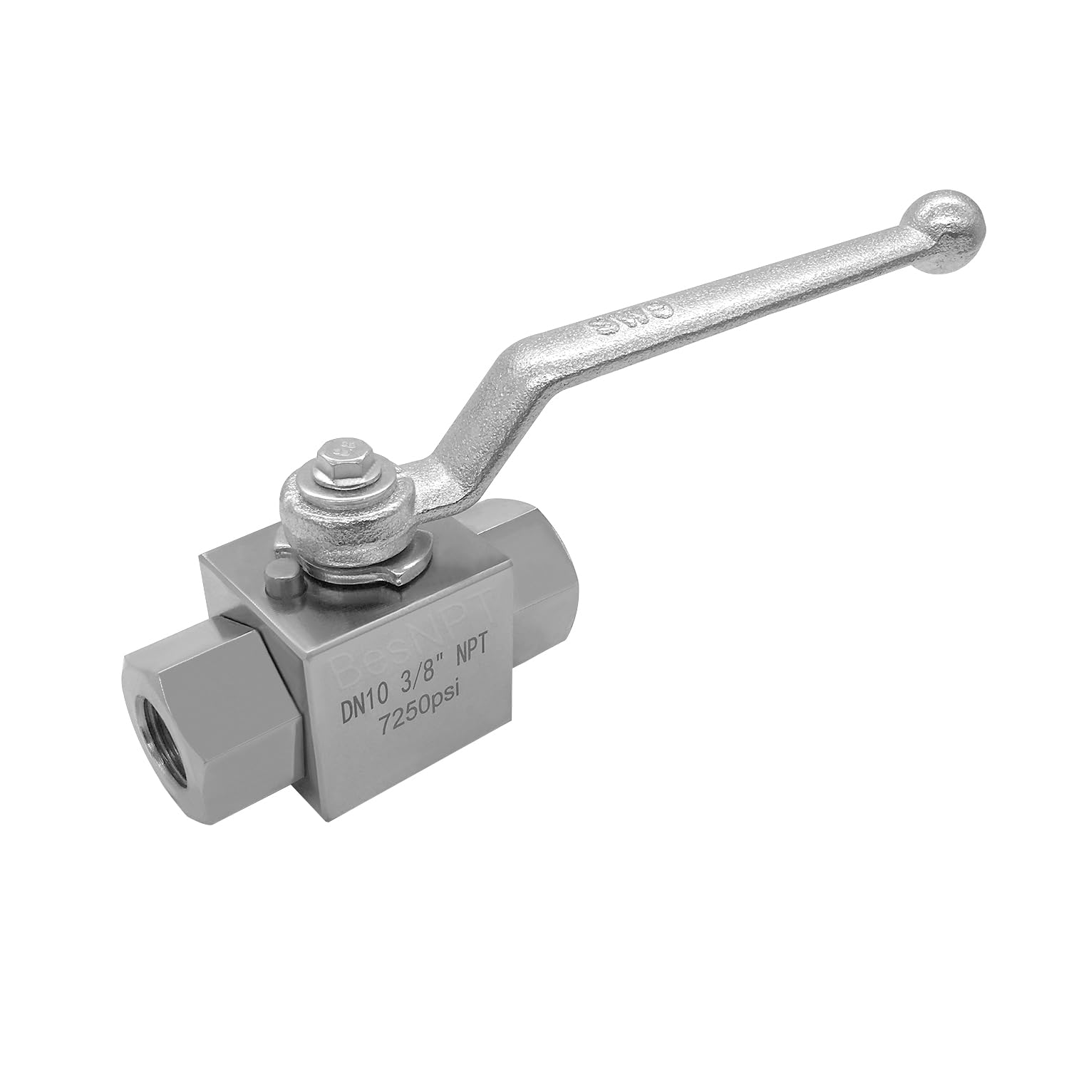 Vanne hydraulique 3/8" NPT 7250 PSI haute pression, robinet à boisseau sphérique d'arrêt hydraulique 2 voies