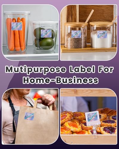 Image of Phomemo Thermal Labels - Purple Star Color Label for M110 /M100 /M220 /M250 /M108, 1.57 inchx1.18 inch(40x30mm) 190 Labels, for Small Business /Home Use, Barcode, Address, Logo, Colthing Label