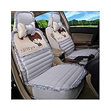 Spezifikationen: 5 Sitze, ACHAOHUIXI Four Seasons Lace Universal-Sicherheitsgurtschutz - Beste rutschfeste Autositze aus Ice Silk for Damen - Perfekt for Fitnessstudio, Strand, Laufen und Haustiere! (Farbe : Blau)