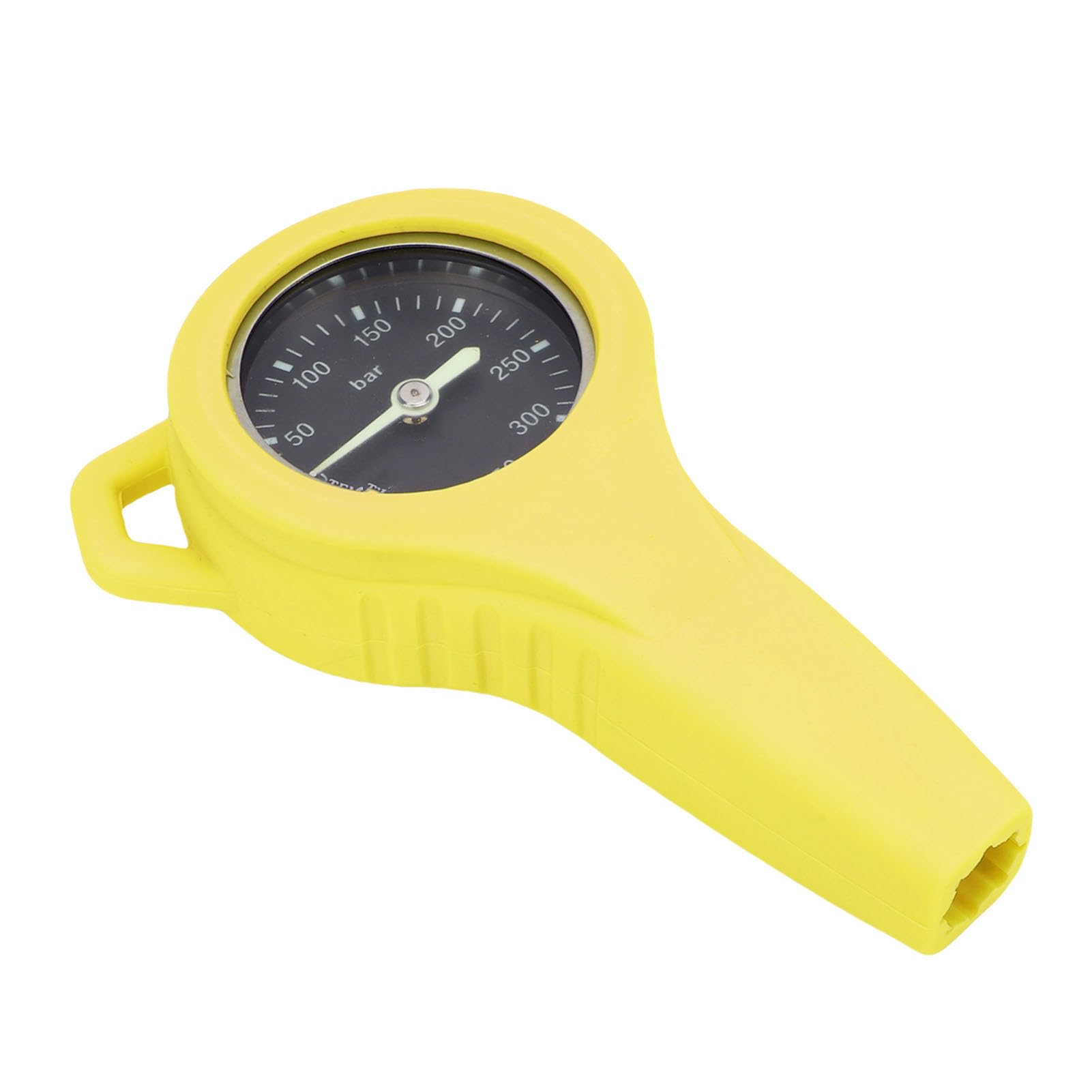 Medidor de Presión de Buceo de Metal Duradero |Medidor Luminoso BCD Compacto con Esfera Blanca y Negra, Herramienta de Prueba Sumergible Fácil de Transportar para Buceo (YELLOW)