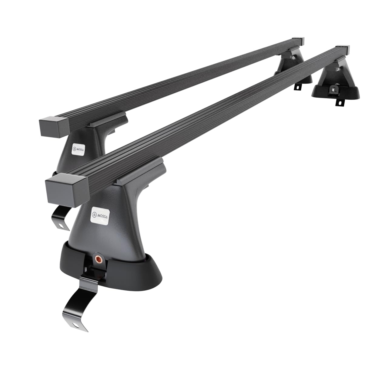 Mossa Barras de Techo Acero aptas para VW Passat B6 Berlina 2004-2009 Negro | sin puntos de montaje