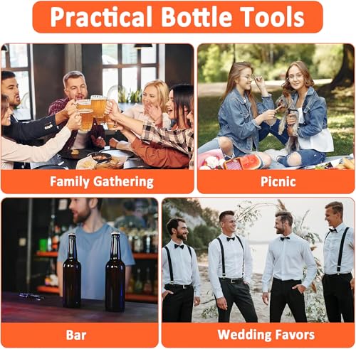Image of WISKA 2-Pack Slim Portable Bottle Opener, Compact Metal Cap Opener with ABS Coating, Lightweight and Durable for Beer, Soda, and Party Use - Perfect for Bartenders, Home, Outdoors, and Gift Ideas