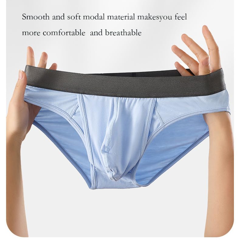 Mens Ball Fly Pouch Boxers Briefs Separate Big Enhance Underwear Briefs Breathable Comfy Front Open Thongs Panties2