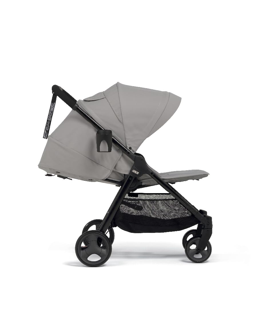 Mamas & Papas Armadillo - Passeggino pieghevole compatto con una mano, ruote bloccabili e ampio cappuccio regolabile, colore: grigio
