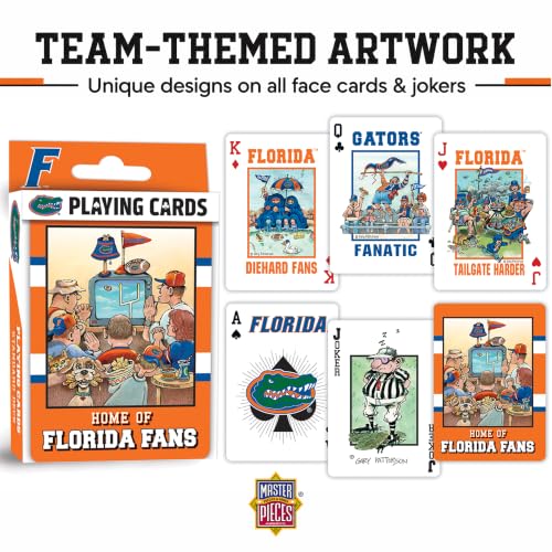Image of Masterpieces Florida Gators Playing Cards Deck - Official NCAA Fan Accessory - Ages 4+