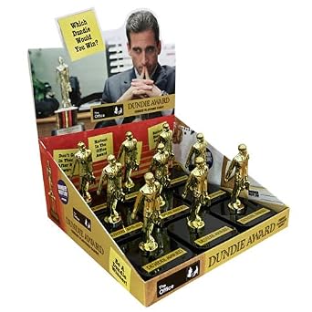 Boston America The Office Dundie Awards Cherry Flavored Candy, 0.8 Ounce Tin - 9 Count Display Box