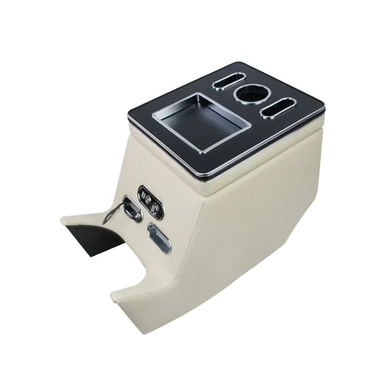 NOKRGQW Car Armrest Box For Benz V-Class V220 V260 V250 W447 2014-2023 Armrest Storage Box Rear Handrail Mobile Phone Charging USB(Beige)