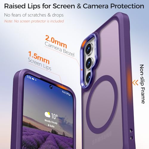 Image of Rayboen for Magnetic Matte Samsung Galaxy S24 Case, Purple