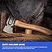Real Steel Wood Splitting Axe 14 Inch 1-1/2 Pound Hand Camp Hatchet Tool Forged & Heat Treated AX with Hickory Non-Slip Grip Handle