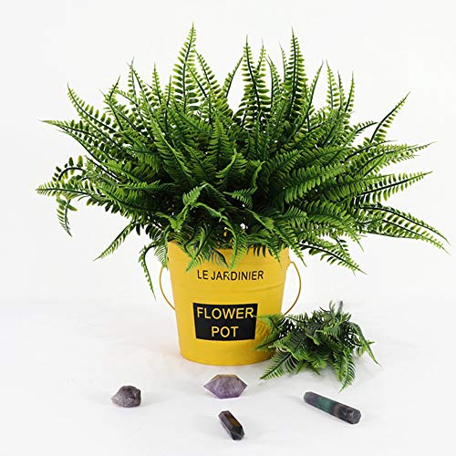 Leixi 6pcs Artificial Plants Fake Plastic Greenery Shrub Bushes UV Resistant Plants Plastic Wheat Grass for Indoor Outdoor Home Garden Decoration (Shurb) - Image 6