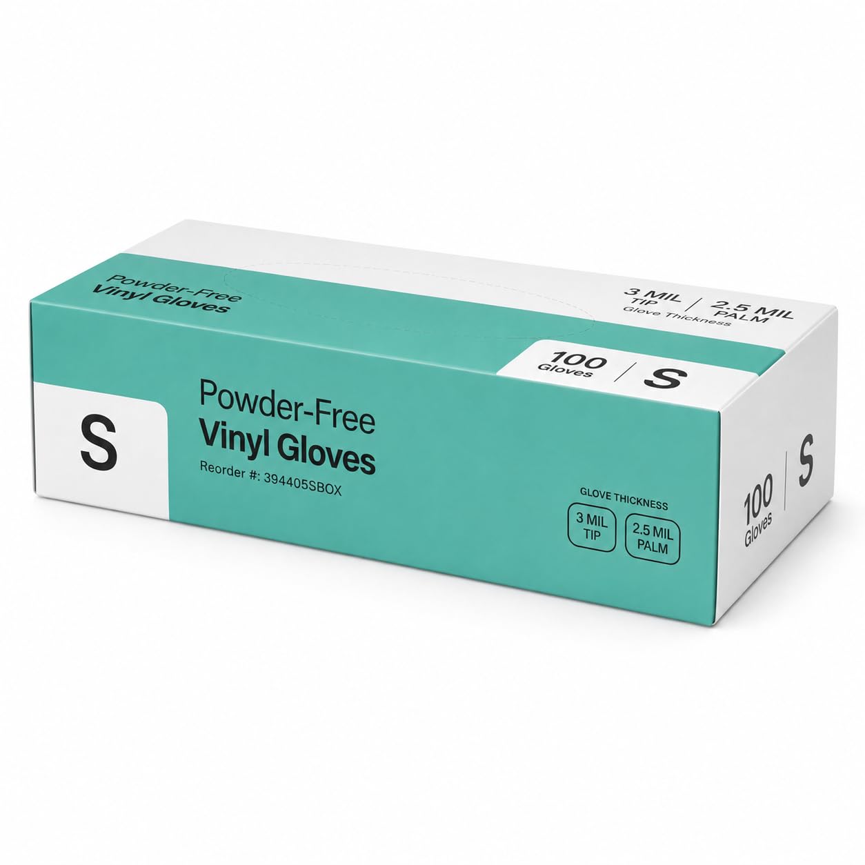 Small Blue Powder-Free Vinyl Disposable Gloves 3 Mil by Glownary – Large, Vinyl, Blue, Pack of 1000, Model 394405sbox