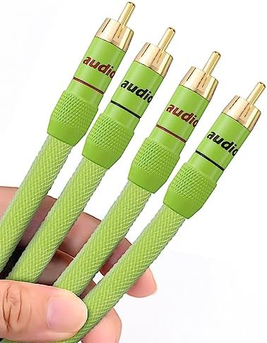 Viborg Audiocrast A51 Hi-End 6N OFC Copper RCA Interconnect Cable with 2 RCA to RCA Audio Cable HiFi (2M)