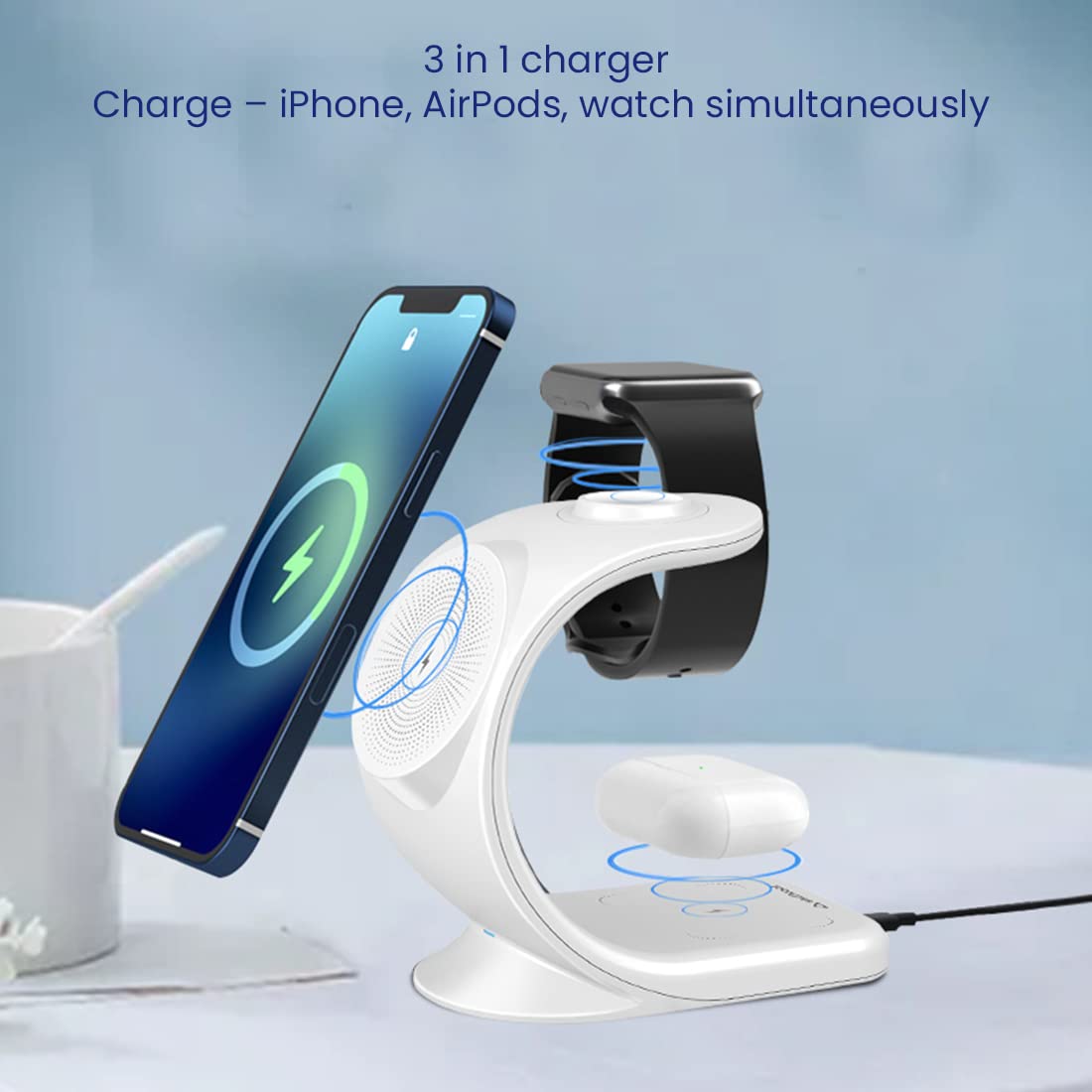 Buy Stuffcool WC360 Magnetic 3-in-1 Wireless Charging Station With