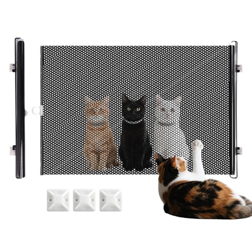 Nixiara Barrera de seguridad retráctil para perros, para jardín, niños, gatos, barrera de seguridad, salón, terraza, puerta, área de juego