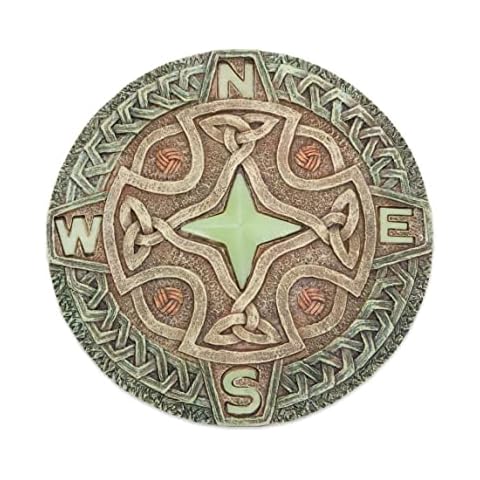 Bits and Pieces - Glow-In-The-Dark Celtic Compass Decorative Stone Cover