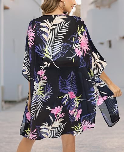 Image of Women's Kimono Swimsuit Coverups Summer Beach Loose Cardigans for Swimwear