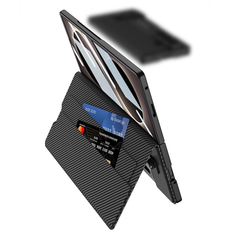 Custodia a libro in pelle di alta qualità compatibile con Samsung Galaxy Z Fold 8 Ultra (nero)