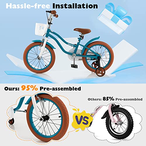Image of BABY JOY Kids Bike, 12 14 16 18 20 Inch Boys Girls Bike w /Removable Basket