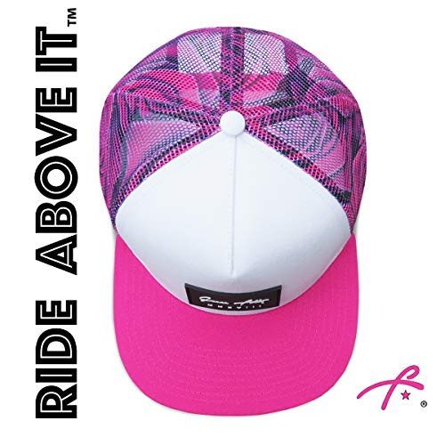 Grace Folly Trucker Hat for Men & Women. Snapback Mesh Caps (US, Alpha, One Size, One Size, Rose- Pink) - Thumbnail 4