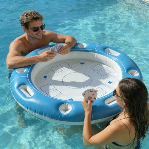 Table de jeu à gonflage rapide pour stabiliser vos verres et jetons sur l'eau